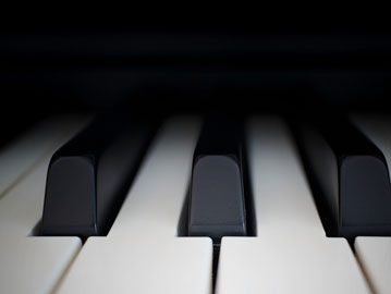 Close-up of piano keys